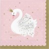 16 Serviettes Cygne 33 cm