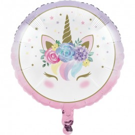 Ballon Bébé Licorne en Aluminium 45 cm