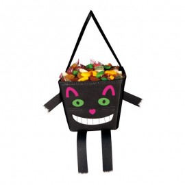 Panier de Bonbons Chat Noir pour Halloween