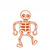 Squelette Mobile en Feutre Orange 70 Cm