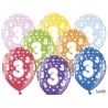 Ballons Chiffre 3 Ronds 32 cm