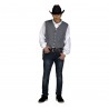 Gilet de Cow-boy Gris Adulte