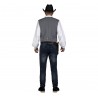 Gilet de Cow-boy Gris Adulte