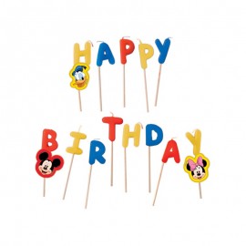 Bougies Happy Birthday Mickey Mouse