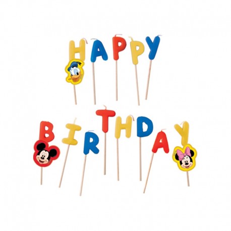 Bougies Happy Birthday Mickey Mouse