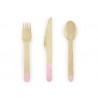 18 Couverts en Bois Coloré