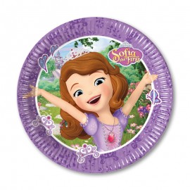8 Assiettes Sofia la Petite Princesse 20 cm 8 Assiettes Sofia la Petite Princesse 20 cm
