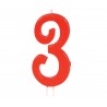Bougie Rouge Nº 3 12 cm