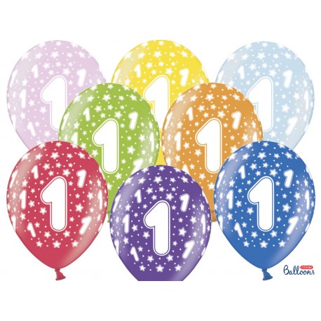 Ballons Chiffre 1 Ronds 32 cm