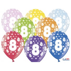 Ballons Chiffre 8 Ronds 32 cm