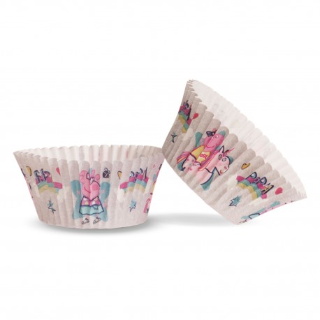 50 Caissettes Peppa Pig pour Cupcakes