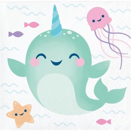 Serviettes en Papier Licorne-Baleine