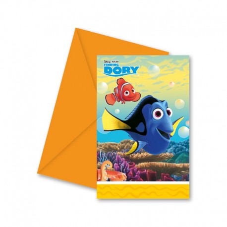 6 Invitations Le Monde De Dory