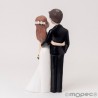 Figurine de Gâteaux Mariés Affectueux 21 cm