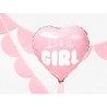 Ballon en Forme de Cœur Rose "It's a Girl" 45 cm