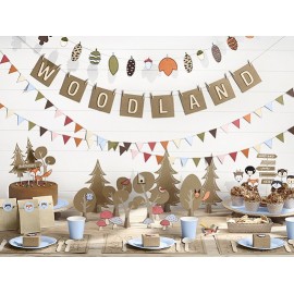 Kit de 6 Supports à Cupcakes et Pics en Bois Animaux de la Forêt
