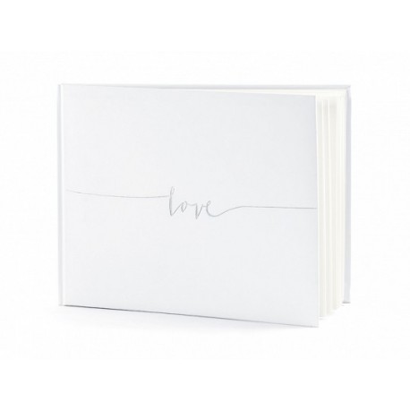 Livre de Signature Blanc avec Mot "Love"