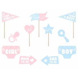 11 Accessoires Photocall Gender Reveal