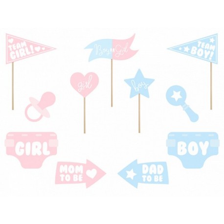 11 Accessoires Photocall Gender Reveal