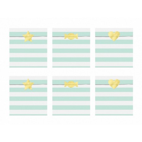 6 Sachets à Rayures Pastel