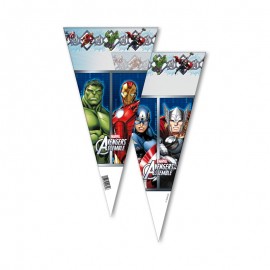 10 Sacs Avengers Pour Friandises en Forme de Cône 10 Sacs Avengers Pour Friandises en Forme de Cône