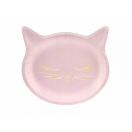 6 Assiettes en Forme de Chats 20 cm