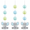 3 Suspensions d'Éléphant Bleu