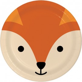 8 assiettes plates Fox Animal Faces 18 cm