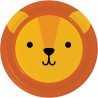 8 Assiettes Lion Visages d'Animaux 18 cm