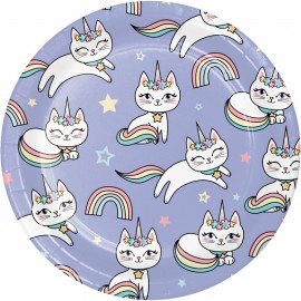 Assiettes Jetables Chat Licorne