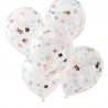 5 Ballons à Confettis Floraux