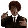 Perruque Afro Pulp Fiction avec Moustache et Rouflaquettes