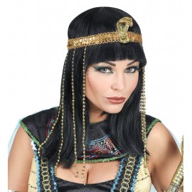 Perruque d'Impératrice Égyptienne avec Serre-Tête