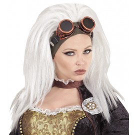 Perruque Steampunk avec Lunettes