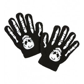 Gants avec Os et Crâne pour Enfant