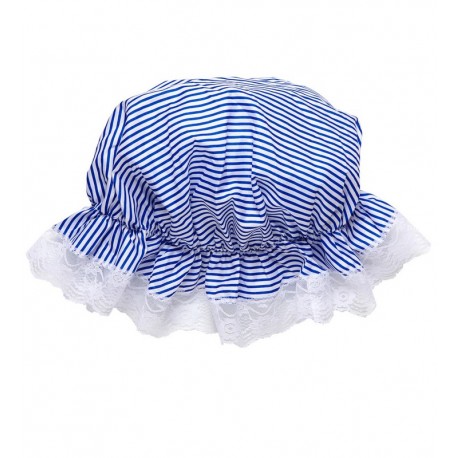 Bonnet à Rayures Blanches et Bleues