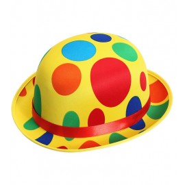 Chapeau de Clown à Pois Multicolores