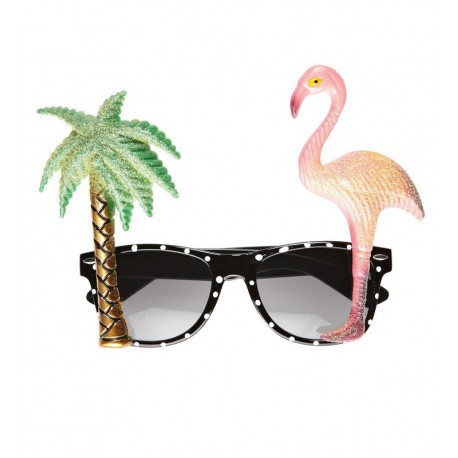 Lunettes Tropicales avec Flamant Rose