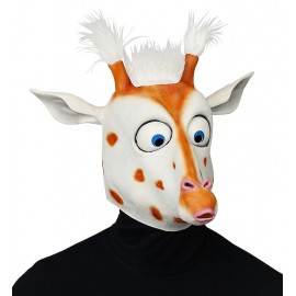 Masque Pleine Tête de Girafe aux Gros Yeux avec Cheveux