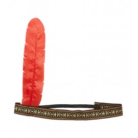 Bandeau Indien de Luxe avec Plume en PVC Bandeau Indien de Luxe avec Plume en PVC