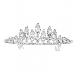 Tiare Argenté avec Strass de Luxe