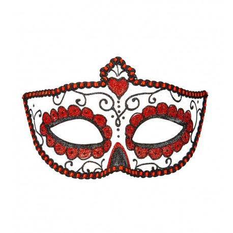 Masque Jour des Morts à Paillettes