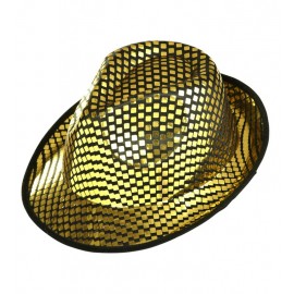 Fedora à Sequins Carrés