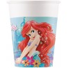 8 Gobelets de La Petite Sirène Ariel 200 ml