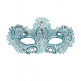 Masque en Dentelle avec Paillettes et Gemmes