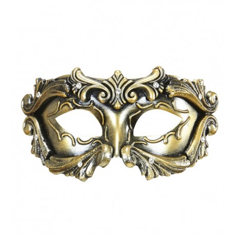 Masque de Baroque en Bronze avec Strass
