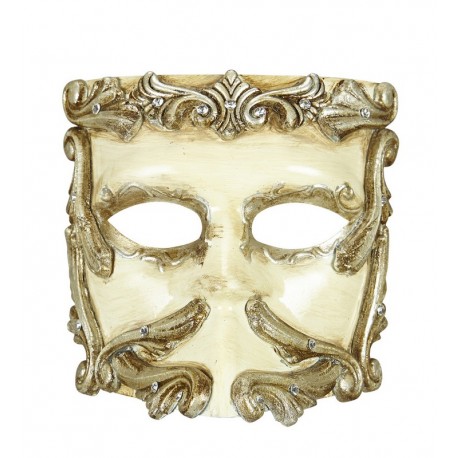 Masque de Casanova Ivoire avec Strass de Luxe