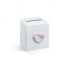 Boîte aux Lettres Pour Noces Avec Fleurs en Coeur Pour Mariage