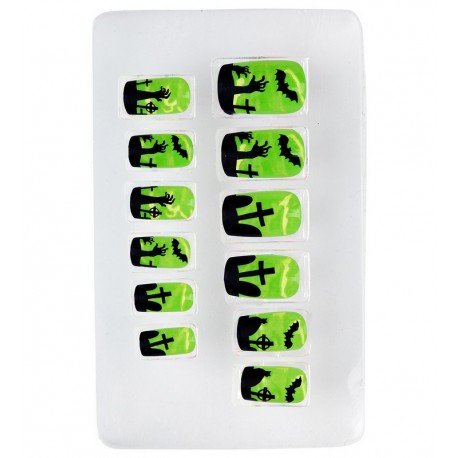 Set de 12 Faux Ongles Fluorescents Enchantés