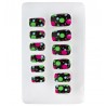 Set de 12 Faux Ongles à Pois Néon